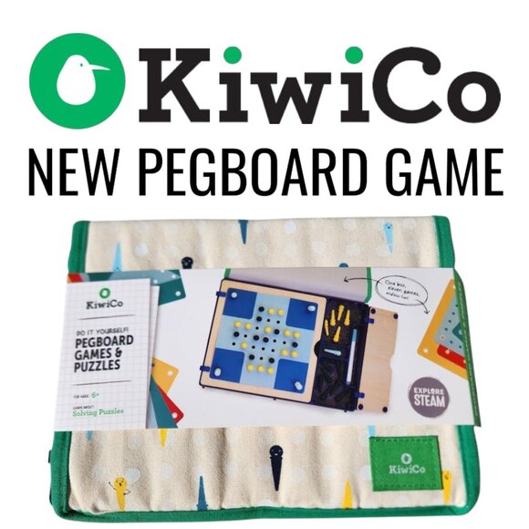NEW KiwiCo. Kiwi Co. Pegboard Games Puzzles Travel Board Games Case Party Deskto - Picture 13 of 13